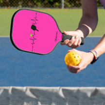 Pickleball Herzschlag Hot Pink Grün - Benutzerdefi