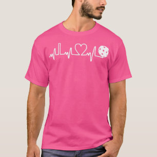 Pickleball Herzschlag Ich liebe Pickleball T-Shirt