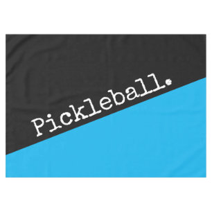 PICKLEBALL Himmelblau Schwarz Diagonales Farbfeld Tischdecke