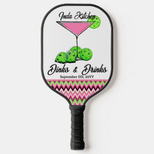 Pickleball Hochzeit Cosmo Cocktail Personalisiert Schläger