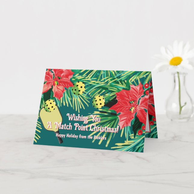 Pickleball Holiday Cheer! Karte (Kleine Pflanze)