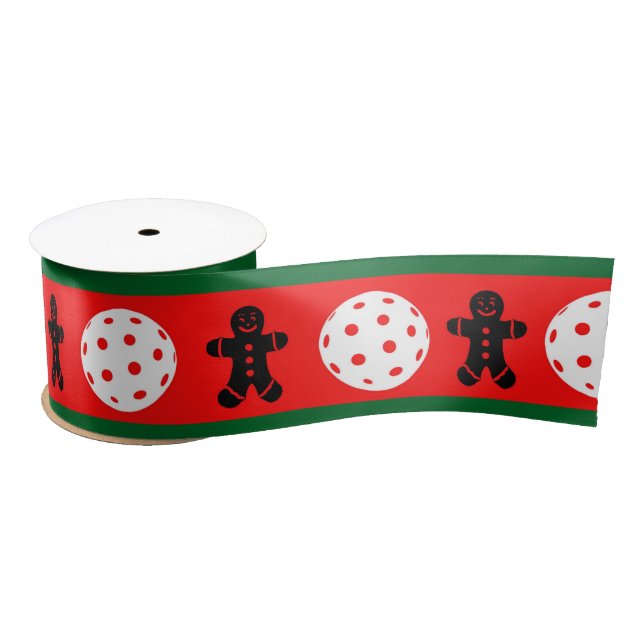 Pickleball Holiday Delight Satinband (Spule)