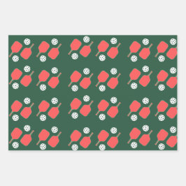 Pickleball Holiday Wrapping Paper Geschenkpapier Set