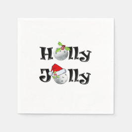 Pickleball-Holly Jolly Serviette