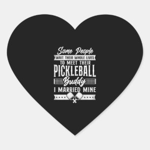 Pickleball Husband Ehefrau Ehe Herz-Aufkleber