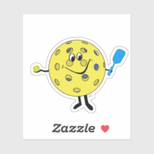Pickleball Illustration Sticker von Deb Jeffrey