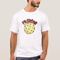 Pickleball in Rot mit Gelber Ball
