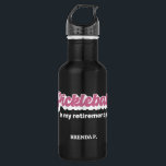Pickleball Is My Retirement Plan With Name Edelstahlflasche<br><div class="desc">'Pickleball is my retirement plan.' It's more than just a witty slogan, it's a declaration of dedication to a sport that promises not just fun on the court, but a blueprint for an active and fulfilling retirement. Drink from this personalized water bottle proudly and then serve, volley, and smash your...</div>