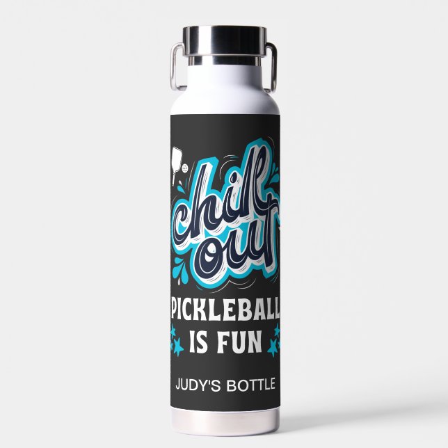 Pickleball ist ein Spaß-Spieler Trinkflasche (Vorne)