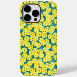 Pickleball ist Leben - Gelb auf Aquamarin Case-Mate iPhone 14 Pro Max Hülle