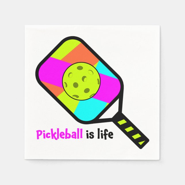Pickleball ist Leben Papier Serviette (Vorderseite)