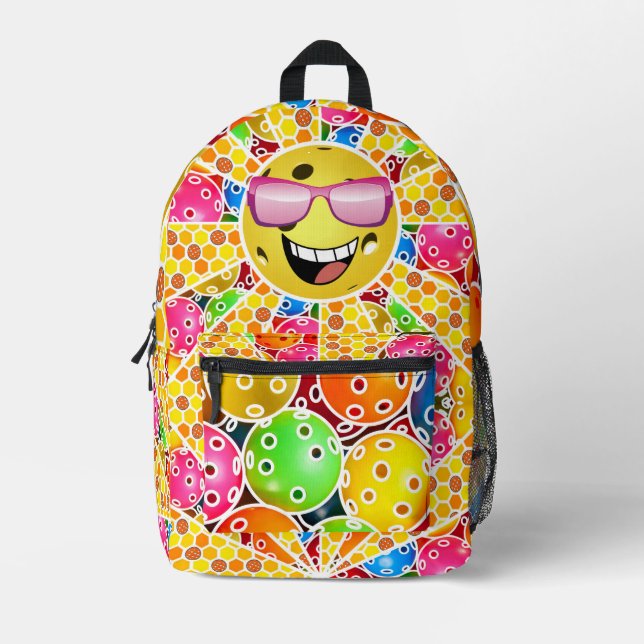 Pickleball ist mein glücklicher Ort, der picklebal Bedruckter Rucksack (Vorderseite)