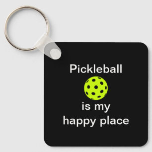 Pickleball ist mein glücklicher Platz Schlüsselanhänger
