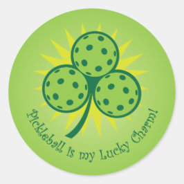 Pickleball ist mein Glücksbringer Runder Aufkleber