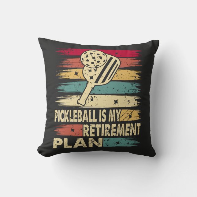 Pickleball ist mein Rentenplan Kissen (Vorderseite)