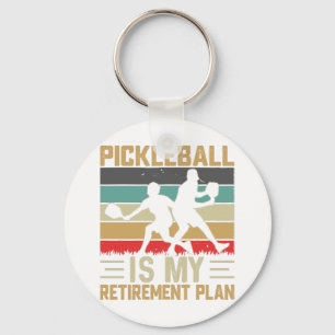 Pickleball ist mein Rentenplan Lustiges Pickleball Schlüsselanhänger