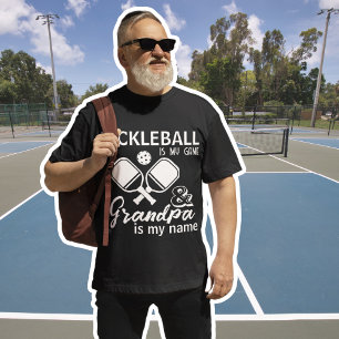Pickleball ist mein Spiel, Opa ist mein Name Schwa T-Shirt