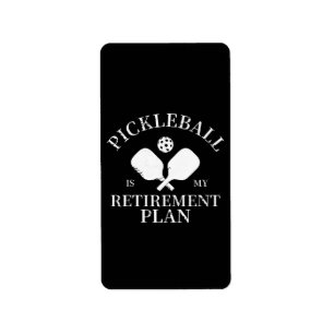 Pickleball ist meine Altersvorsorge Adressaufkleber
