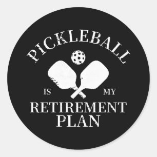 Pickleball ist meine Altersvorsorge Runder Aufkleber