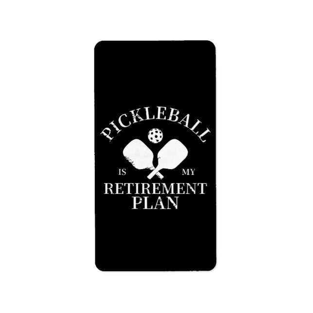 pickleball ist meine Pflanze in Rente Adressaufkleber (Vorne)
