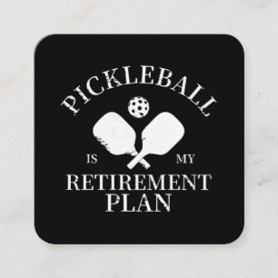 pickleball ist meine Pflanze in Rente Quadratische Visitenkarte
