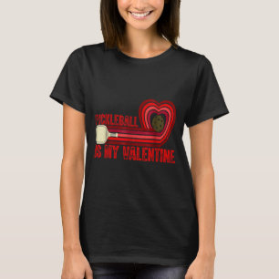 Pickleball ist Valentins Retro-Herz lustig süß lie T-Shirt