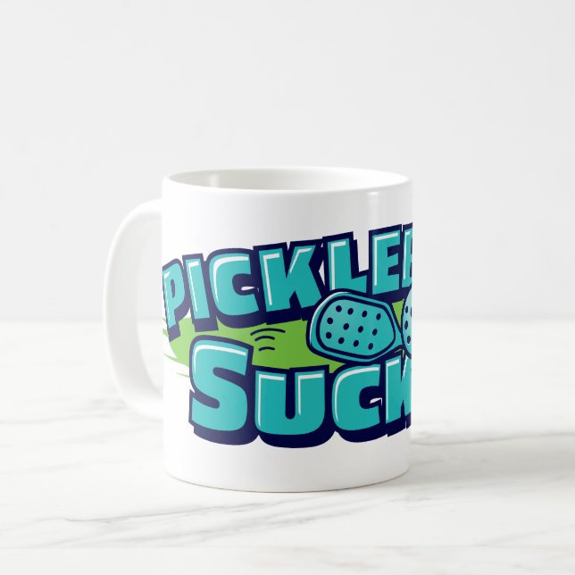 Pickleball Ist zum Kotzen Kaffeetasse (Vorderseite Links)