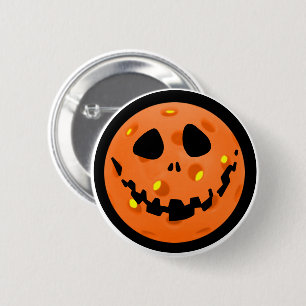 Pickleball Jack-o''Lantern Skeleton Halloween Button