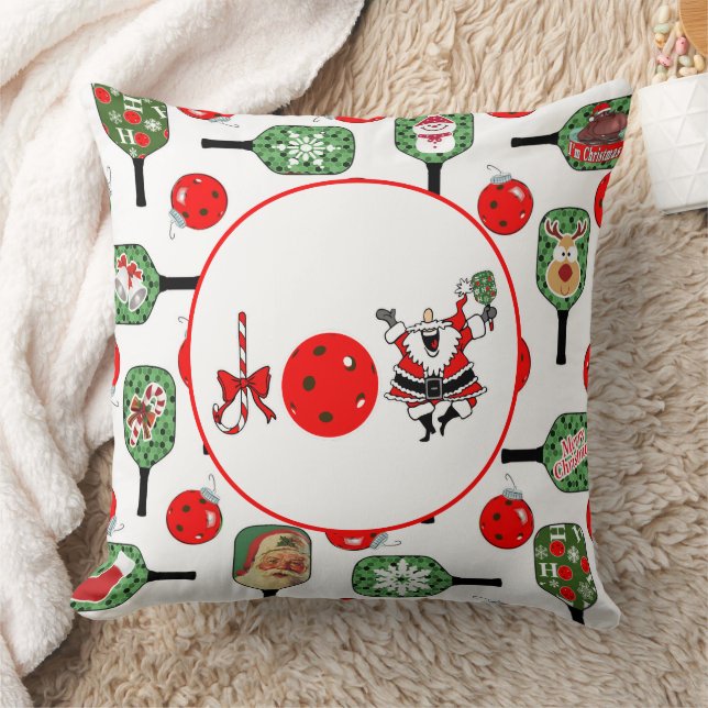 Pickleball Joy Christmas Party Red Green Paddles Kissen (Decke)