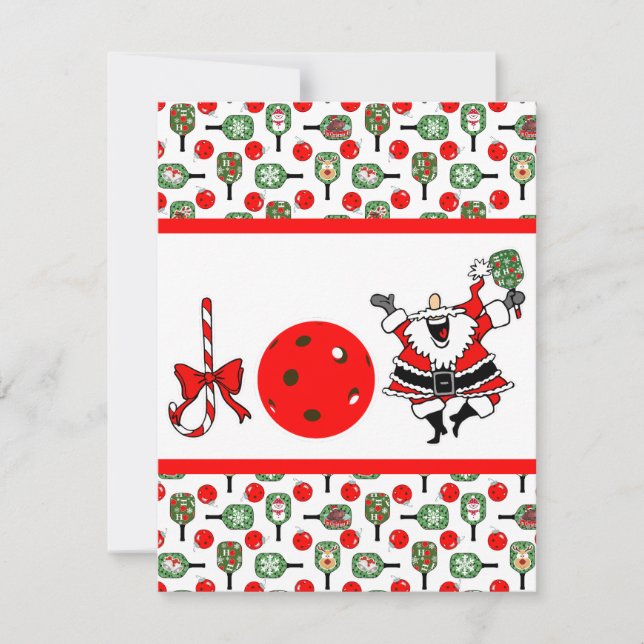 Pickleball Joy Christmas Party Santa Paddles Einladung (Vorderseite)