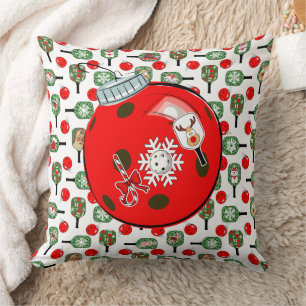 Pickleball Joy Weihnachtsdekoration für Zuhause Kissen