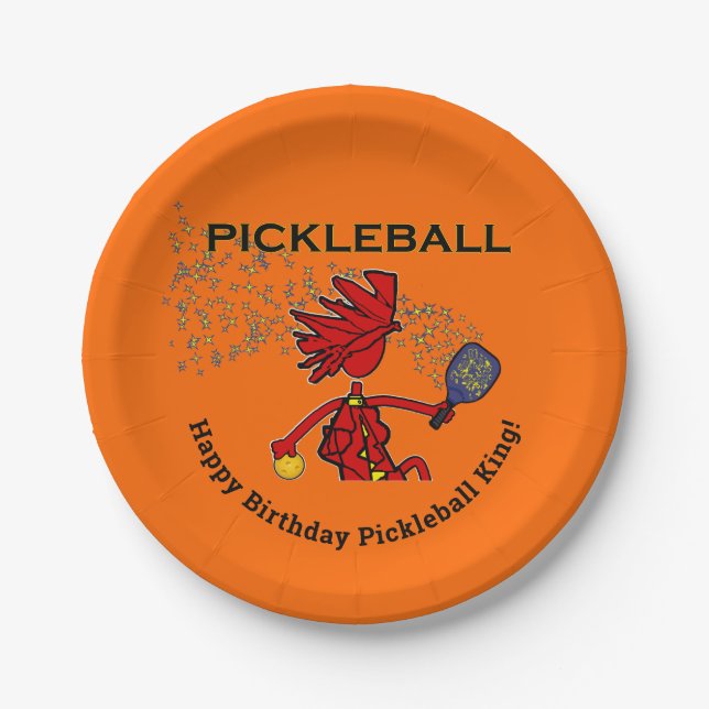 Pickleball Joyeux Anniversaire ! Assiettes en Papi (Devant)