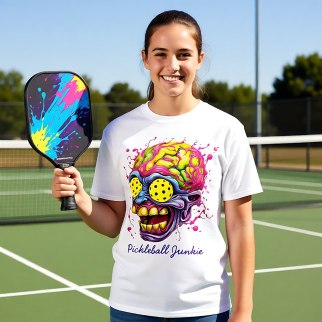 Pickleball Junkie - t-shirt de pickleball drôle (Pickleball Junkie - funny pickleball tshirt)