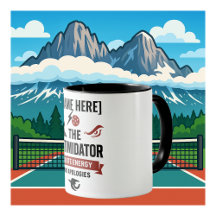 Pickleball-Kaffeetasse mit dem Intimidator-Design