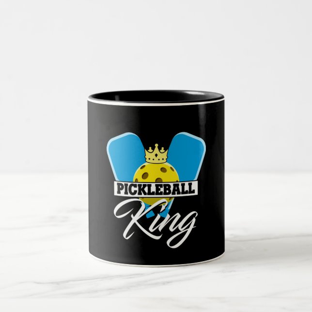 Pickleball King - Funny Pickleball Champion Zweifarbige Tasse (Mittel)