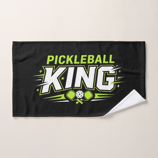 Pickleball King Funny Pickleball Paddle Handtuch (Handtuch)