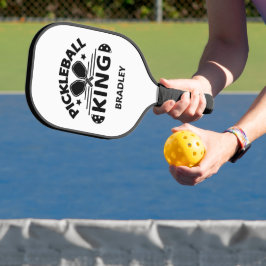 Pickleball King Funny Typografy Personalisiert Nam Schläger