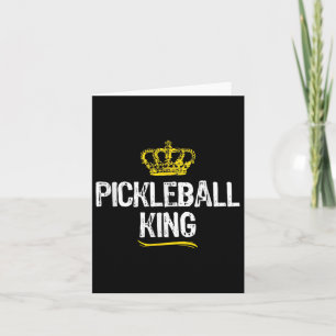 Pickleball King Men Boys Player Cool Karte