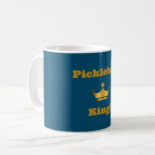 Pickleball King tasse à café - bleu & or