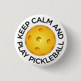Pickleball Knopf: "Behalten Sie Ruhe und Spiel Button
