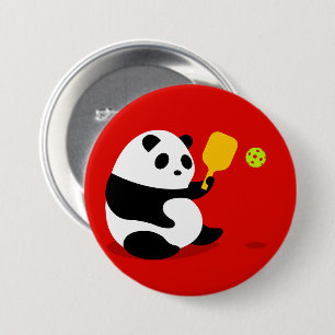 Pickleball Knopf: "Pickleball Panda " Button