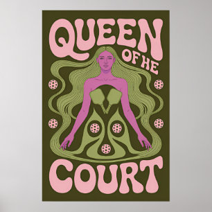Pickleball-Königin des Courts Kunstposter Poster