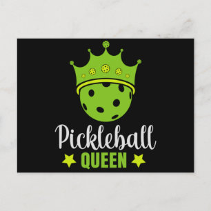 Pickleball Königin Lustige Pickle Ball Königin  Feiertagspostkarte