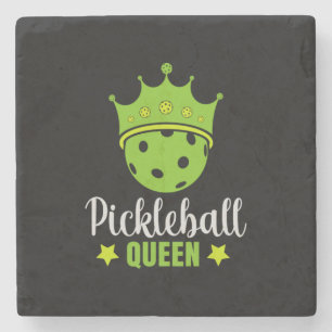 Pickleball Königin Lustige Pickle Ball Königin Steinuntersetzer