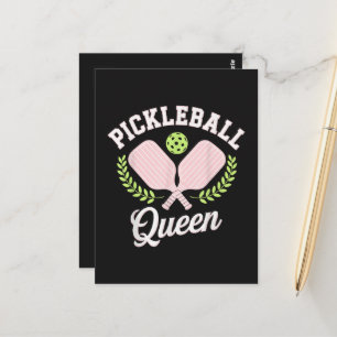 Pickleball-Königin Lustige Pickleball-Spielerin Postkarte