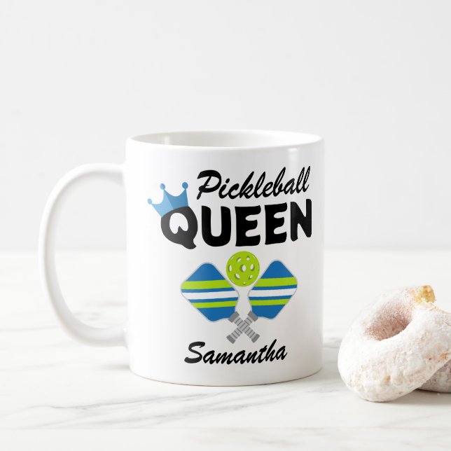 Pickleball Königin Pickleball Kaffeetasse (Mit Donut)