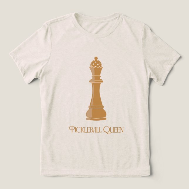 Pickleball-Königin Tri-Blend Shirt (Design Vorderseite)