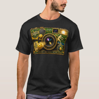 Pickleball Lebendiges Vintage-Kamera-Thema T-Shirt