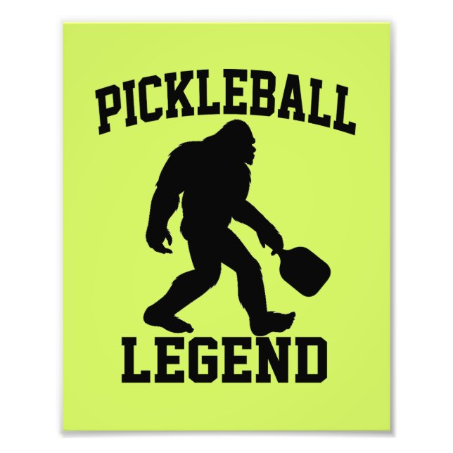 Pickleball Legend Funny Bigfoot Fotodruck (Vorne)