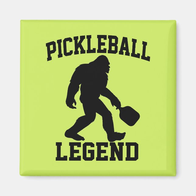 Pickleball Legend Funny Bigfoot Magnet (Vorne)